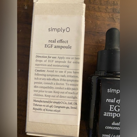 simplyO Real Effect EGF Serum Ampoule | Epidermal Growth Factor Korean Skincare - Picture 2 of 3